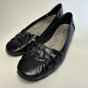 Life Stride Ballet Flats Darcine 8.5 Black 3/4" Heel Shoes Comfort Faux Leather